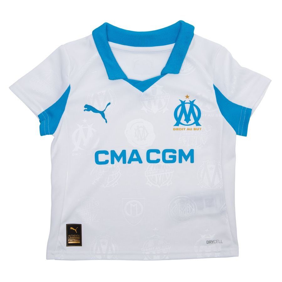 Marseille Home Shirt 2025/26 Mini-Kit Kids-SoccerKits Hub | Buy Soccer Jerseys Online